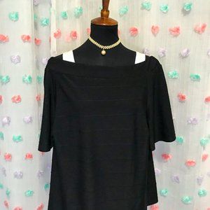 Simply Be Black Boat Neck Shirt.